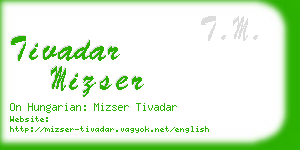 tivadar mizser business card